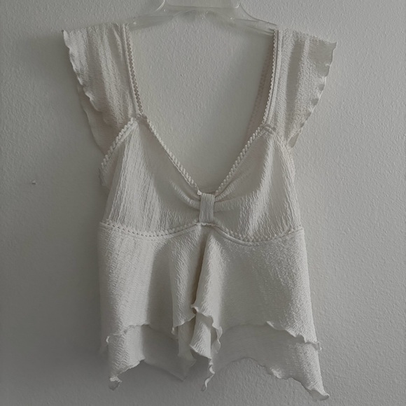 White Ruffle Blouse - Picture 2 of 5